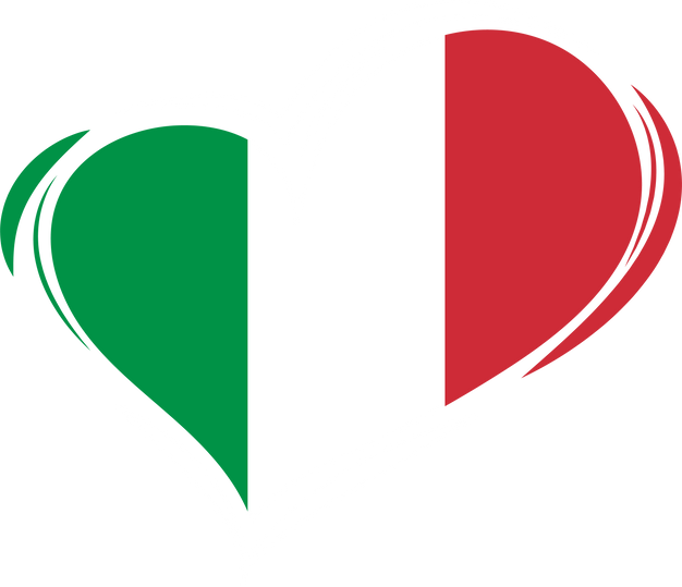 Italy Flag in Heart Shape